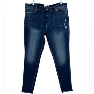 KanCan Distress Skinny stretch Frayed Hem Jean’s SZ 3XL New